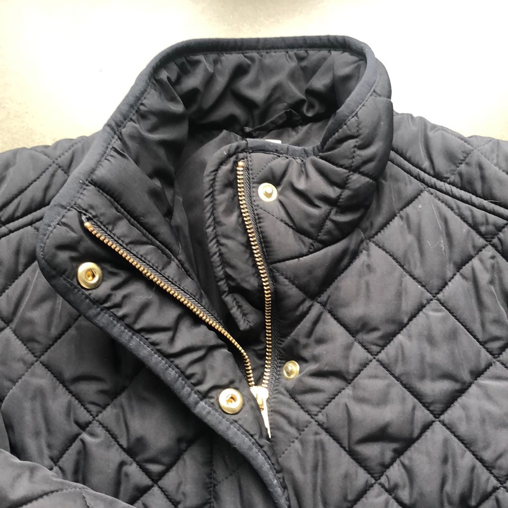 JCrew black quilted jacket